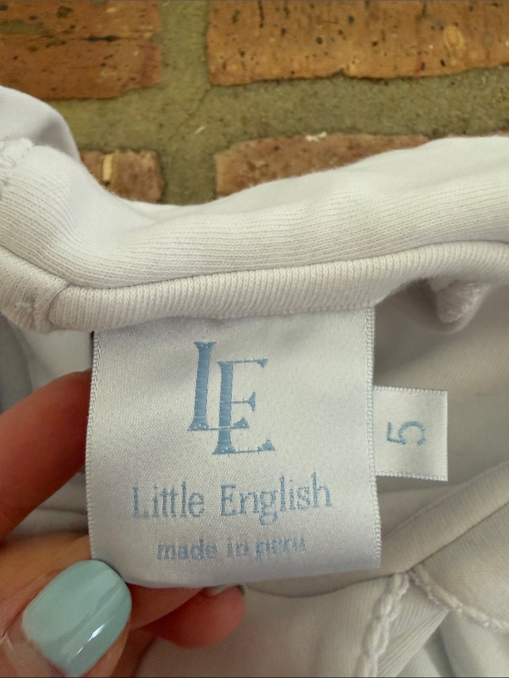 Little English White Peterpan Collar Blouse Size 5 - Picture 3 of 3
